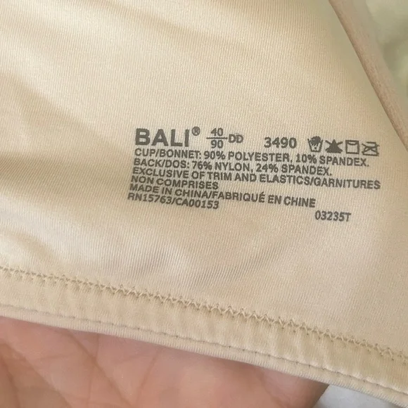 BALI One Smooth Ultra Light Minimizer Underwire Bra Sz 40DD Style 3490 NWOT - Picture 14 of 16